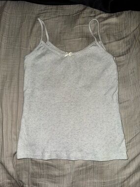 Brandy Melville Grey Lace-Trim Cami